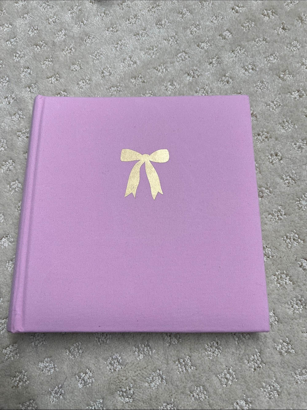 Pink bow photo album book